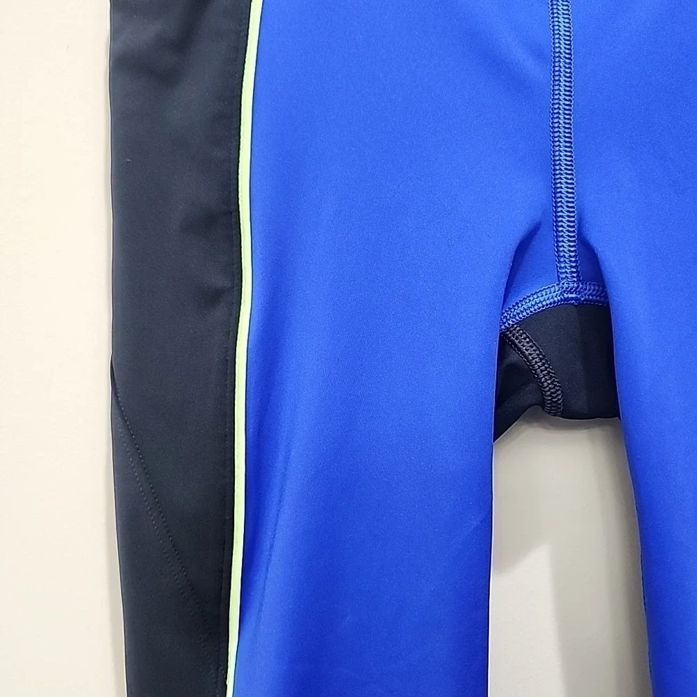 ATHLETA Tanzanite Blue VELOCITY COLORBLOCK CAPRI Stash Pocket Cropped Legging XS